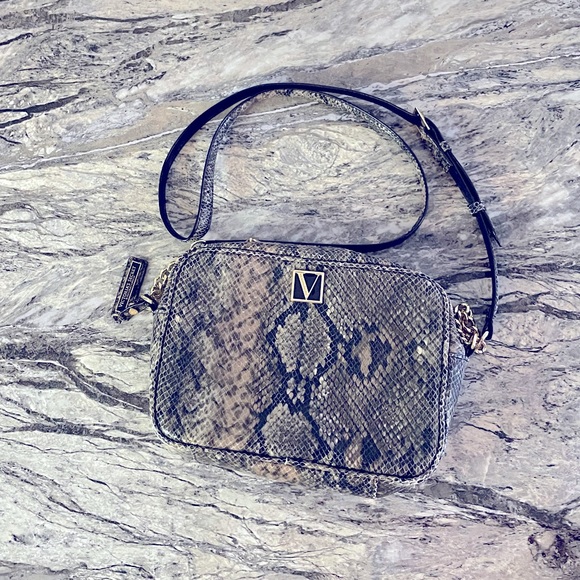 Victoria Secret Faux Snakeskin Crossbody - Picture 1 of 5
